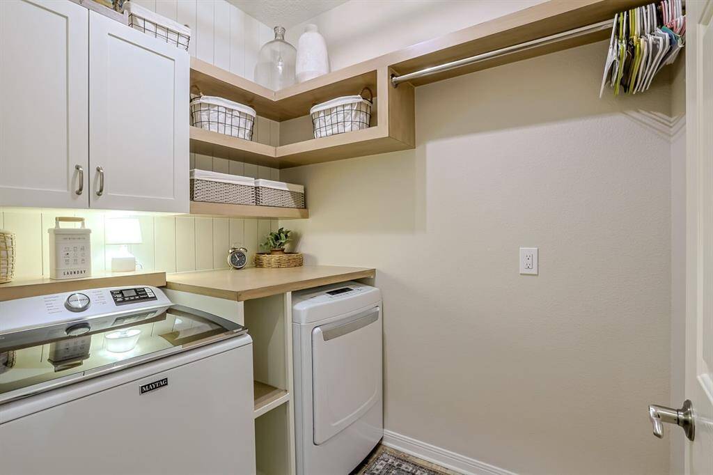 Remodeled laundry room and new washer and dryer stay!