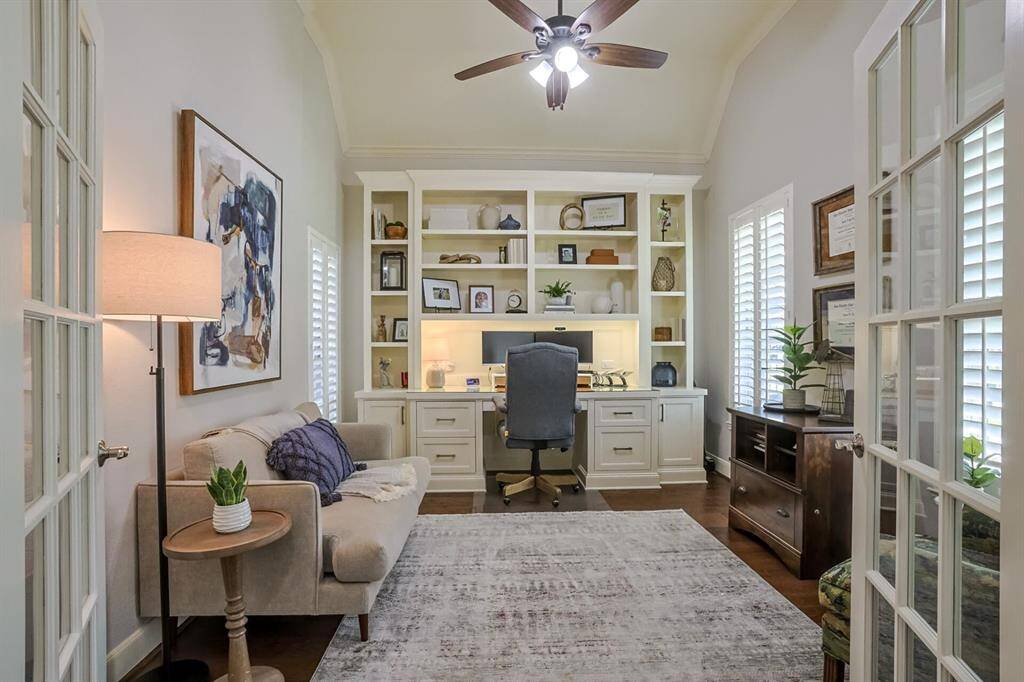 Newly added office with custom built-ins!