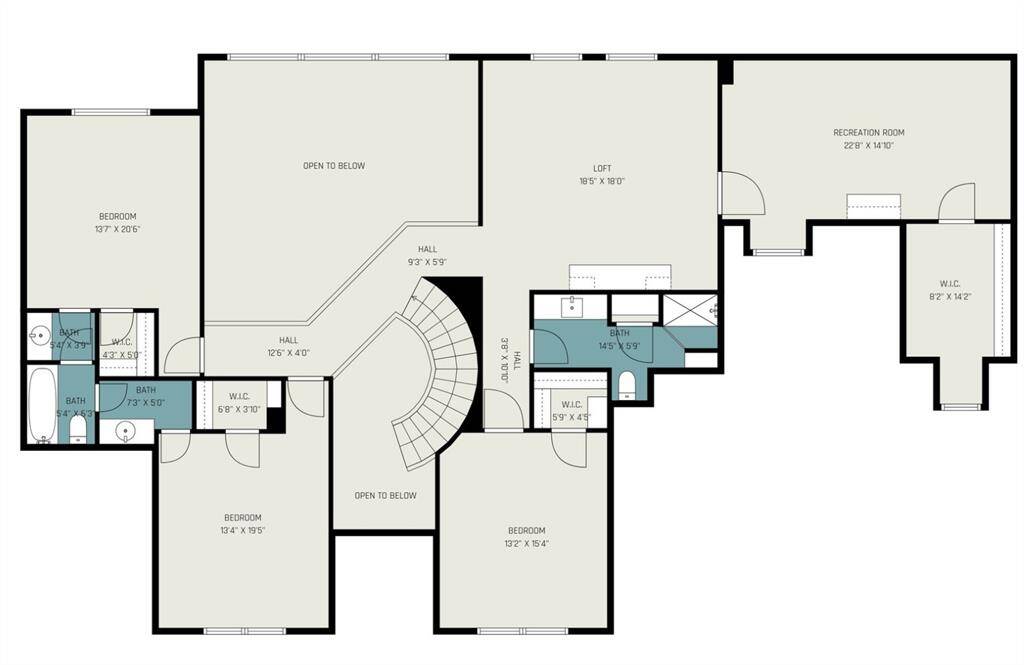 Full view of the amazing second floor.
