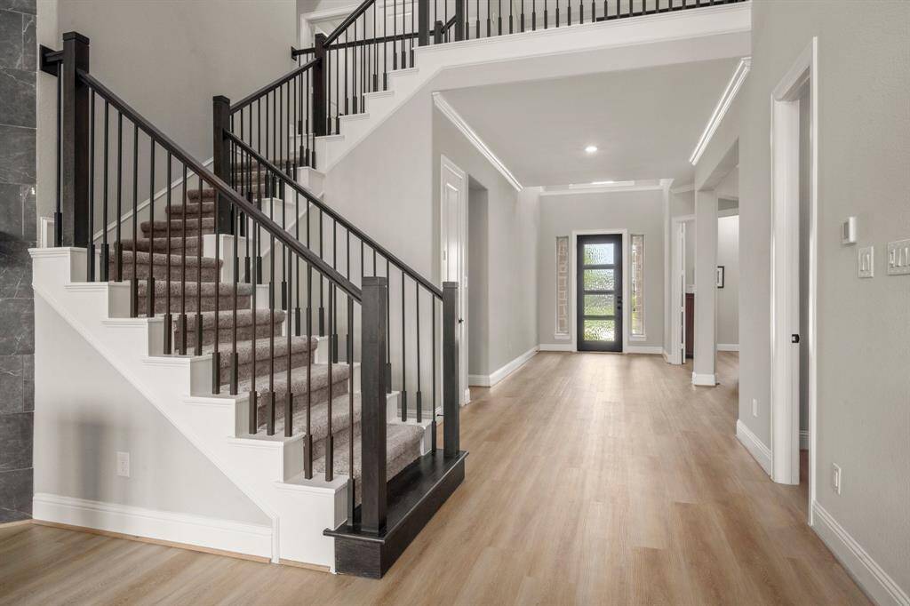 View from living area to the front door.