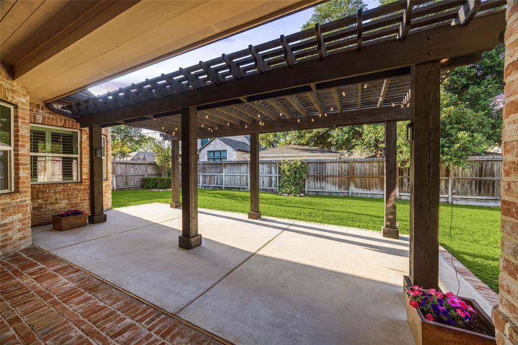 The patio and backyard can be accessed from the family room and the primary suite.