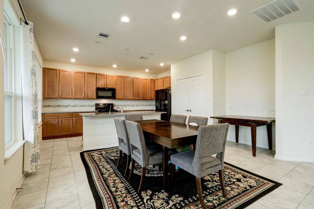 Kitchen opens to family room