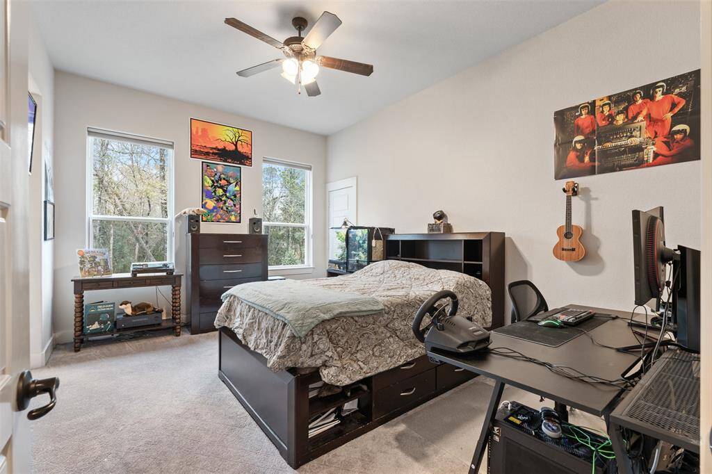 This room faces the south side of the property. The walk-in closet is located on the back wall inside the bedroom.