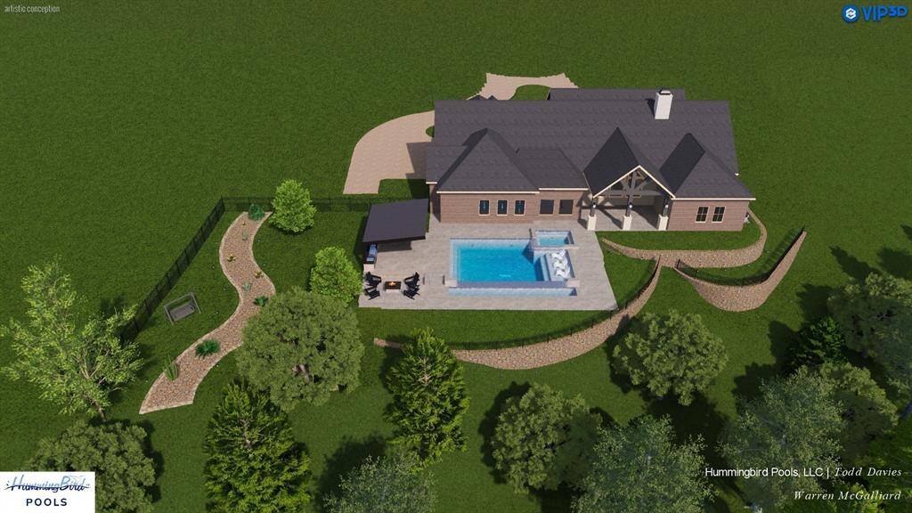 Design rendering of how a pool could be installed.