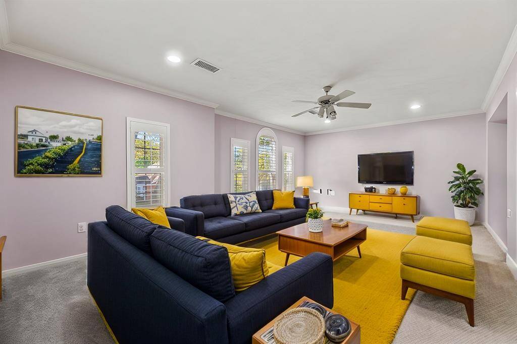 Now let’s take a look at the upstairs... The whole family will love the expansive game room. This is a great space perfect for family fun or movie nights.
