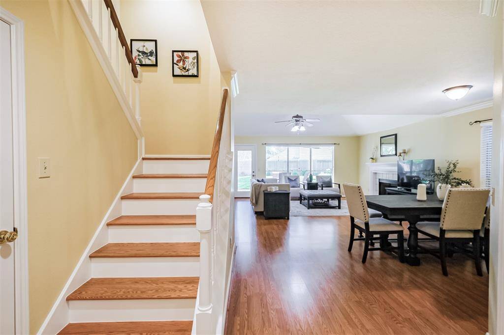 Step inside and your welcomed by a large entry with high ceilings and the open concept living areas.