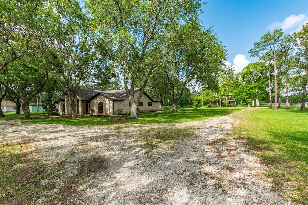 Beautiful mature trees surround the property