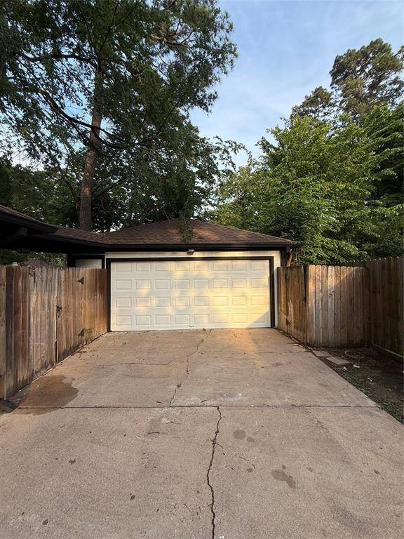 The separate garage.