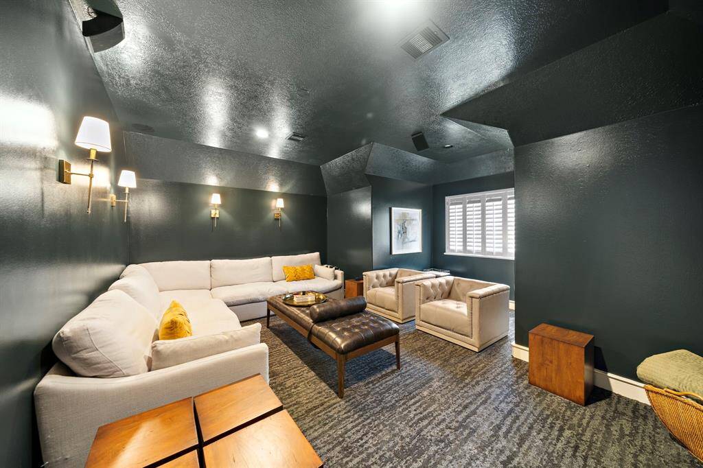 Media Room upstairs!! Designer carpet!