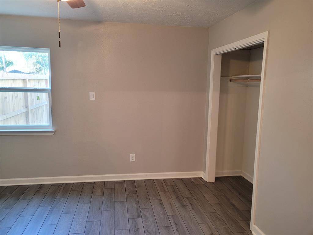 Primary bedroom and first closet.