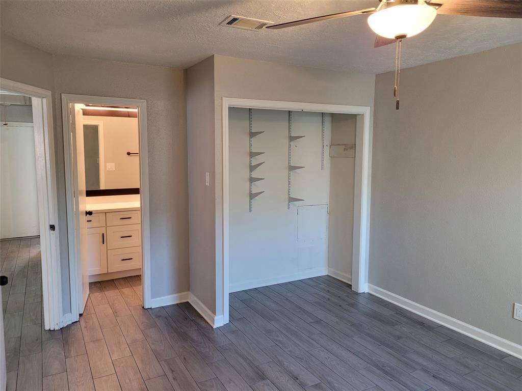 Primary bedroom and second closet.