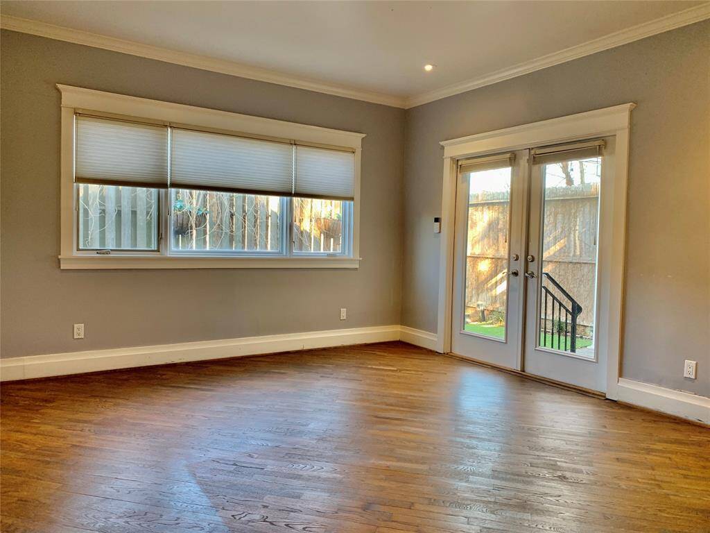 Huge den at rear of home with access to backyard