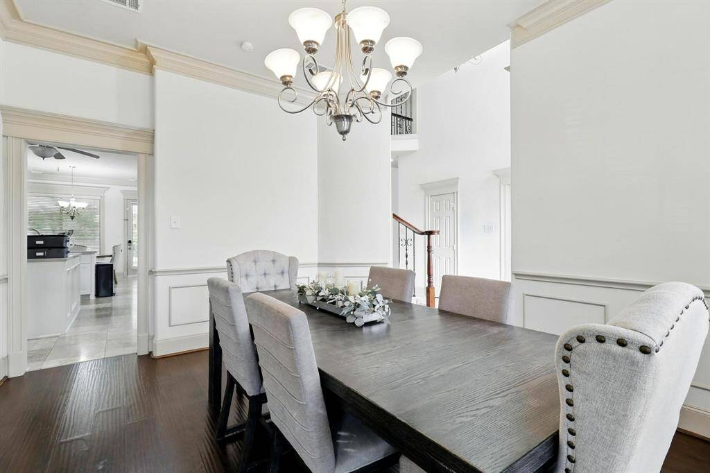 When you step inside you are greeted with the family dining room to the left