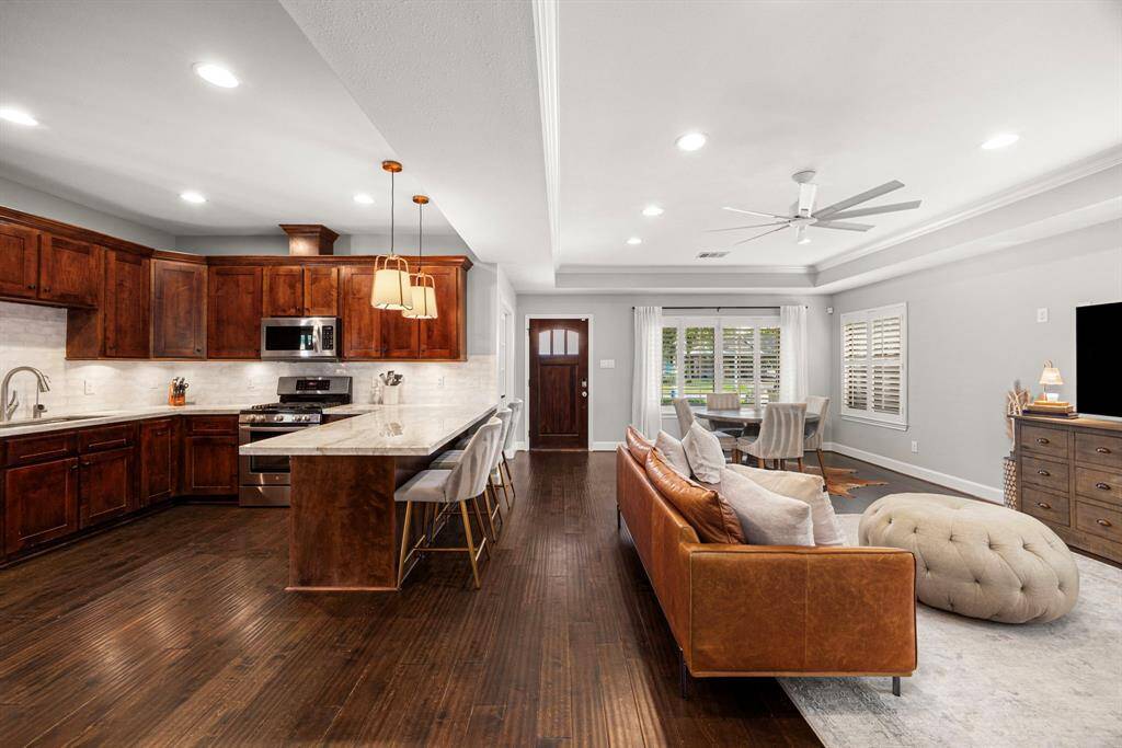 Kitchen open to living