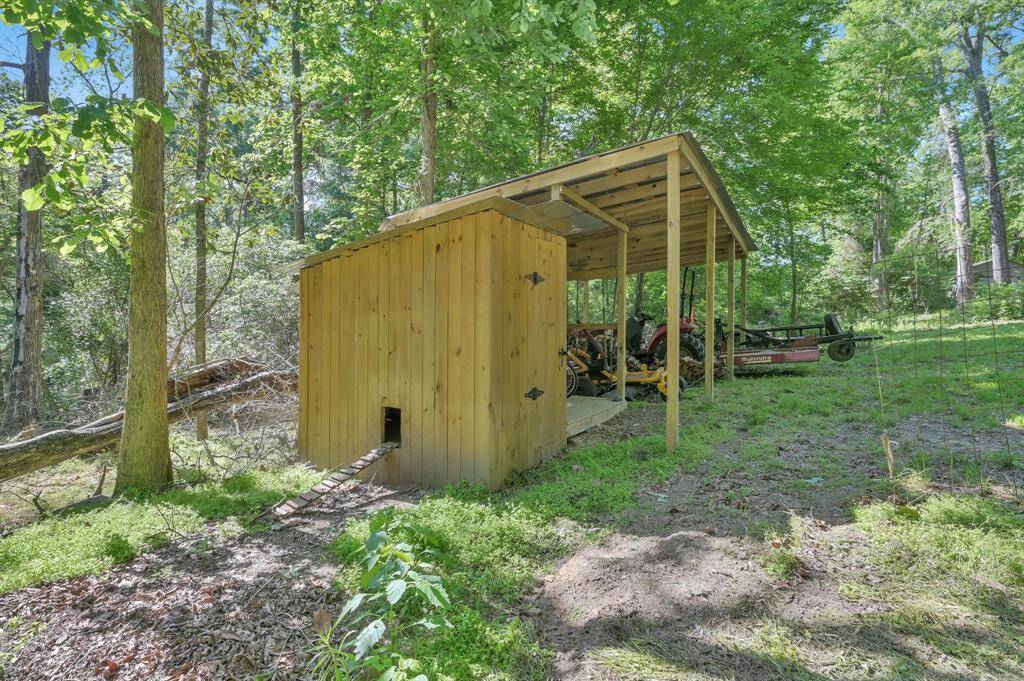 Winner Winner chicken dinner. Chicken coop fenced in area for pets or livestock