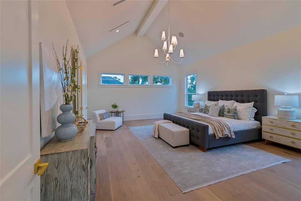Oversized primary retreat located on the second floor.