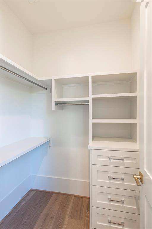 All closets include built in dressers for ample storage.