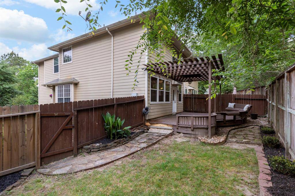 Enjoy the benefits of a partially updated fence and beautifully designed, low-maintenance landscaping—perfect for easy outdoor living with minimal upkeep.