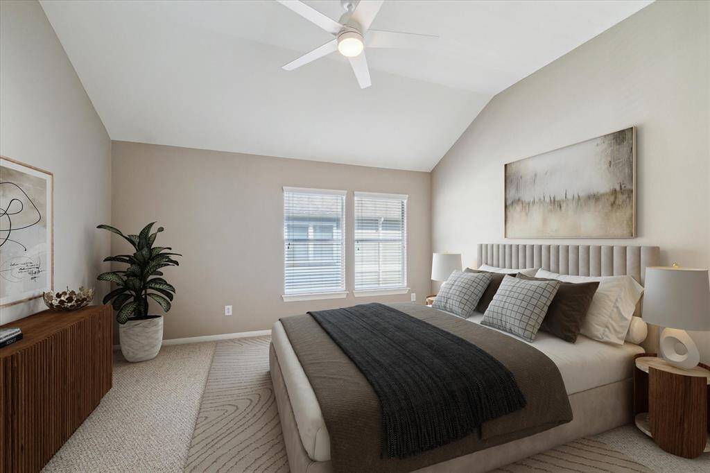 Primary bedroom virtually staged
