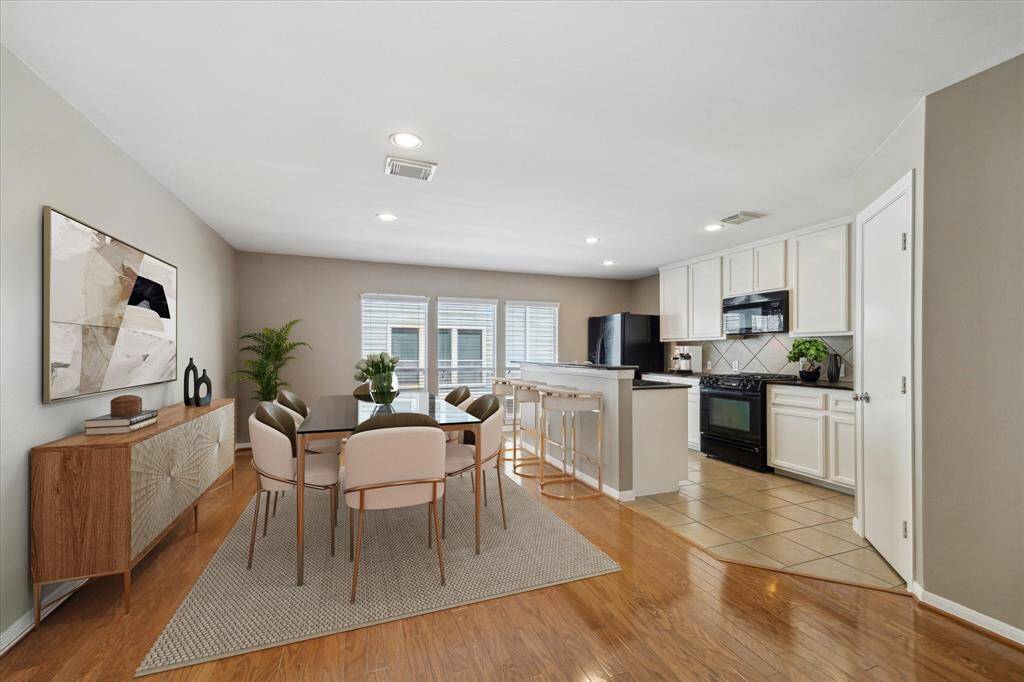 Kitchen/dining virtually staged. What a wonderful space for entertaining