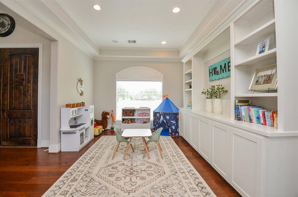 Dining room with space for a table of 10....or a great play area for the littles.