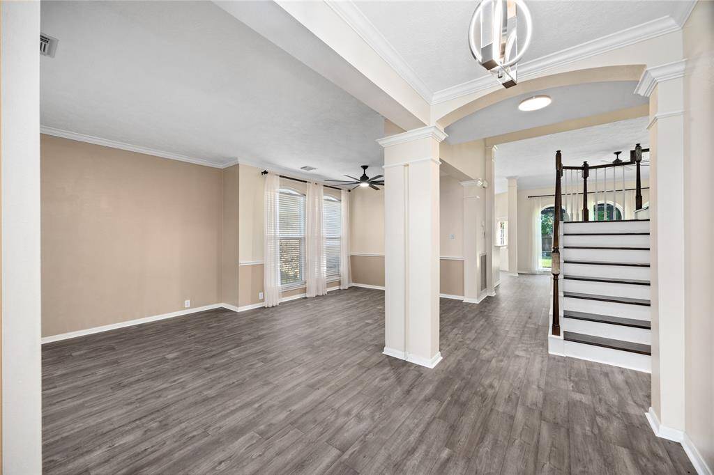 Immediately to the left of the Foyer is the spacious formal living and dining room! Lots of room to host friends and family!