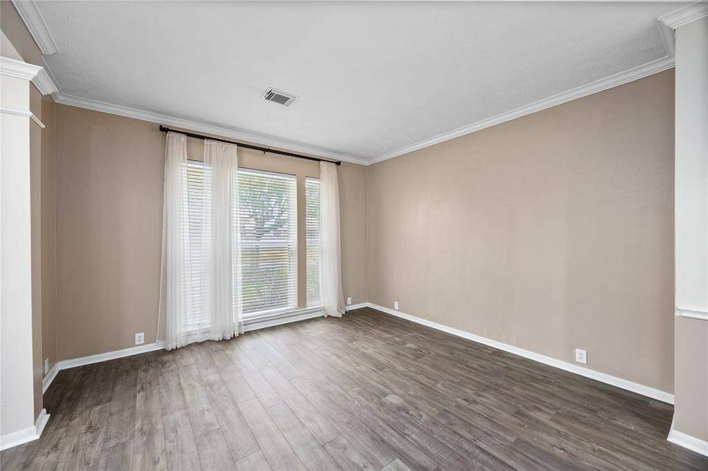 Notice all the natural lighting flowing in from the large windows.