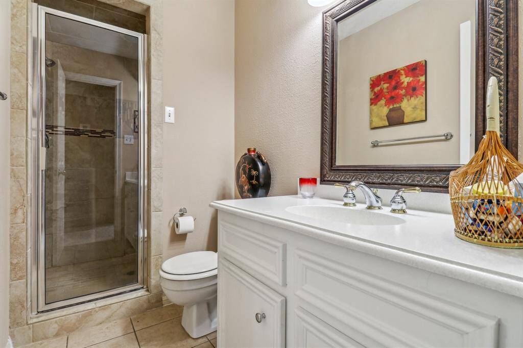 Private bath in the bedroom.