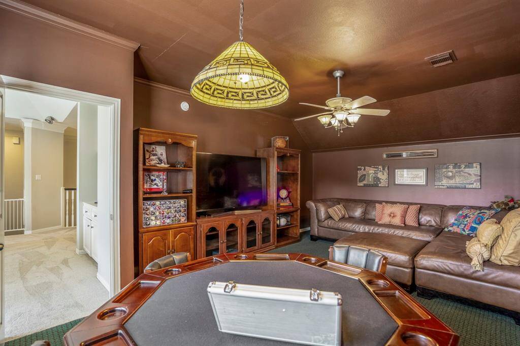 A media room ready to entertain, make memories, and enjoy family game nights!