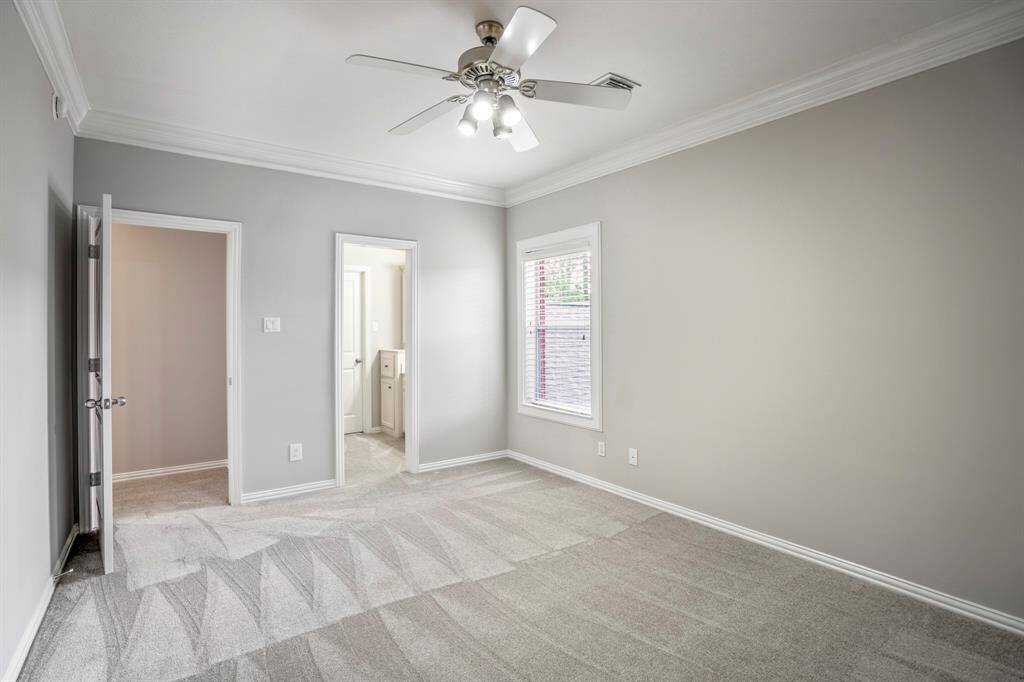 Another view of the same bedroom offering plenty of room and connects to a hollywood bathroom.