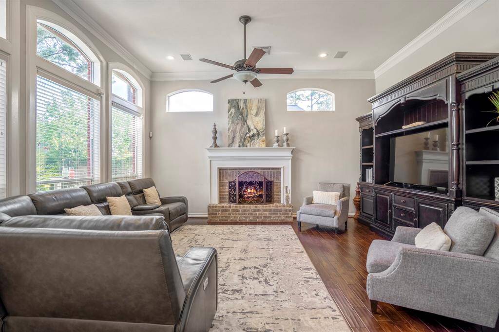 Cozy up around the fireplace for quality relaxation time