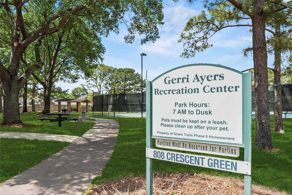 Gerri Ayers Recreation Center—just a short distance from the home—offering convenient access to community amenities like sports courts, walking trails, and event spaces for residents to enjoy.