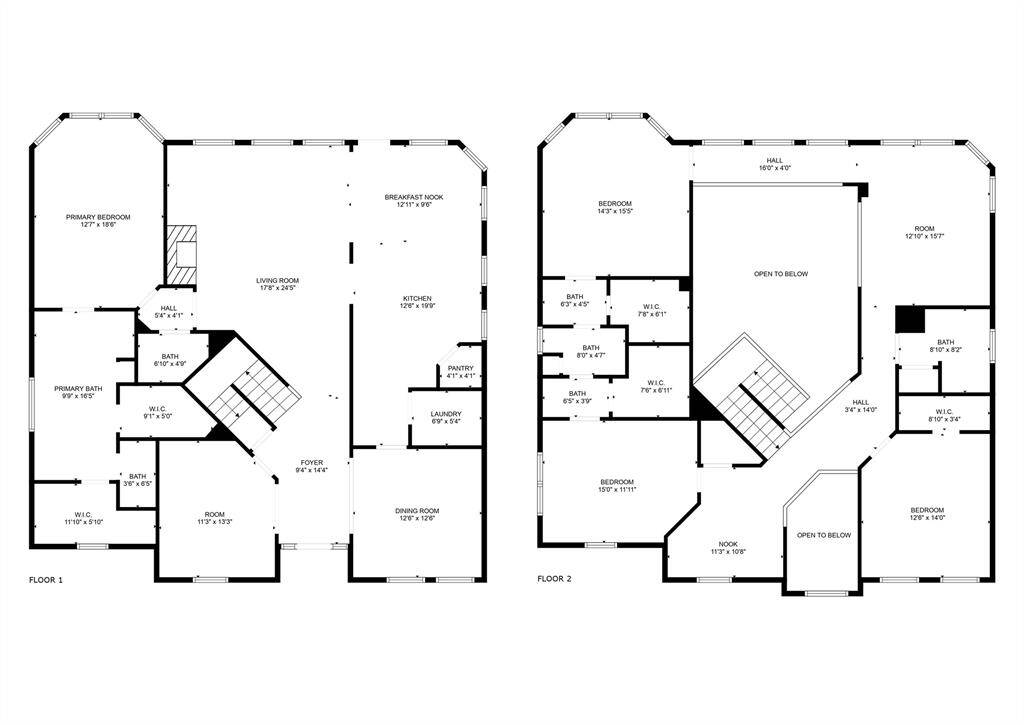 First and second floor floor-plan