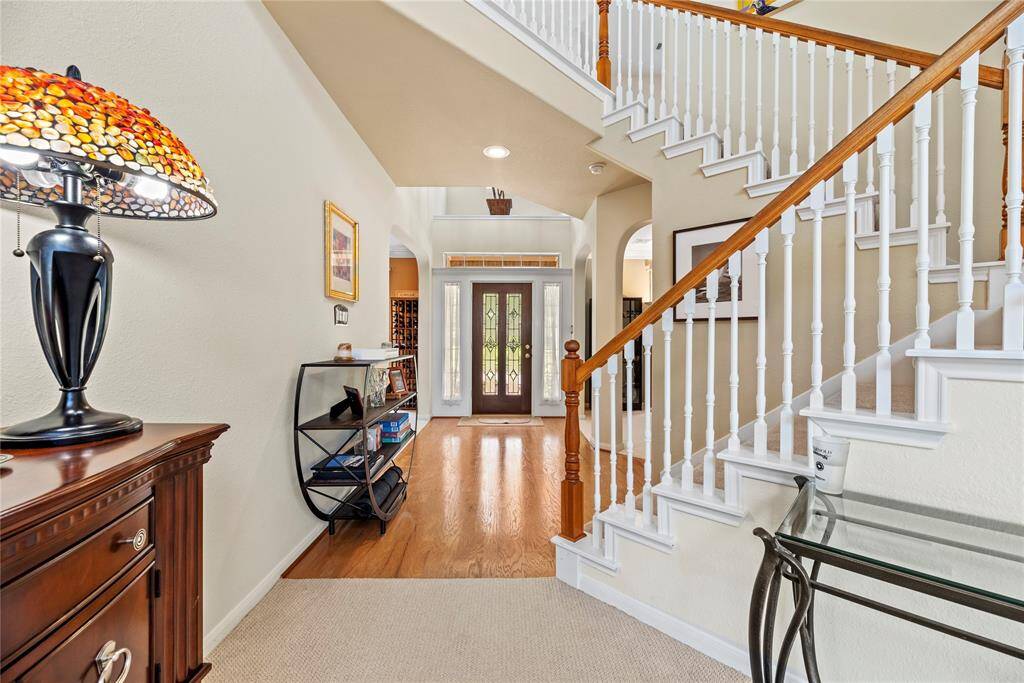 View of the foyer from the family room.