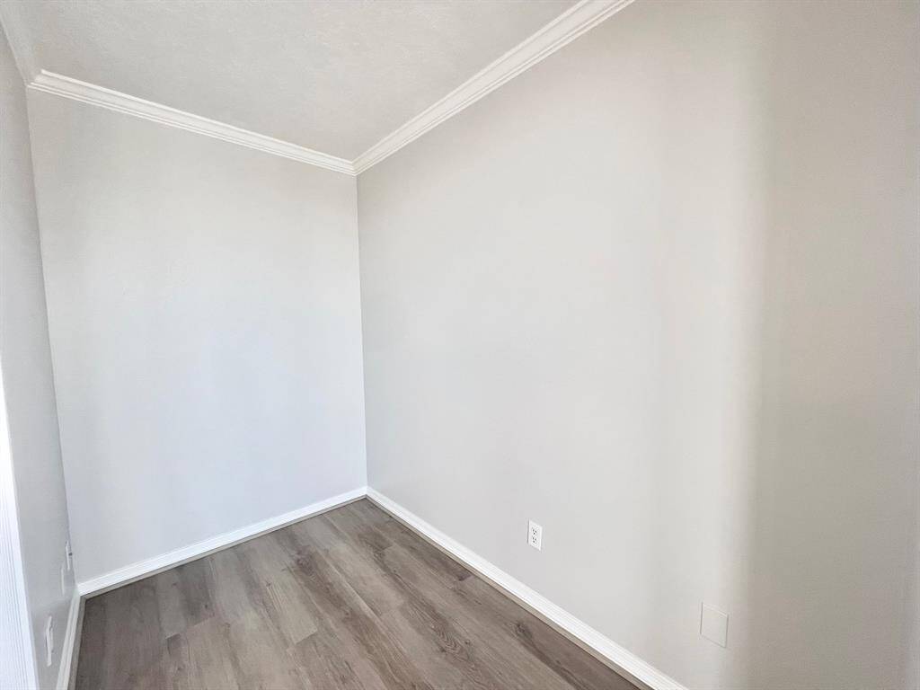 Kitchen and dining area (space for a desk)