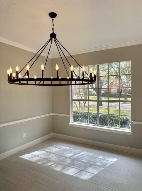 Formal Dining with chandelier