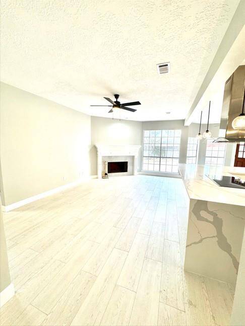Open family room to kitchen