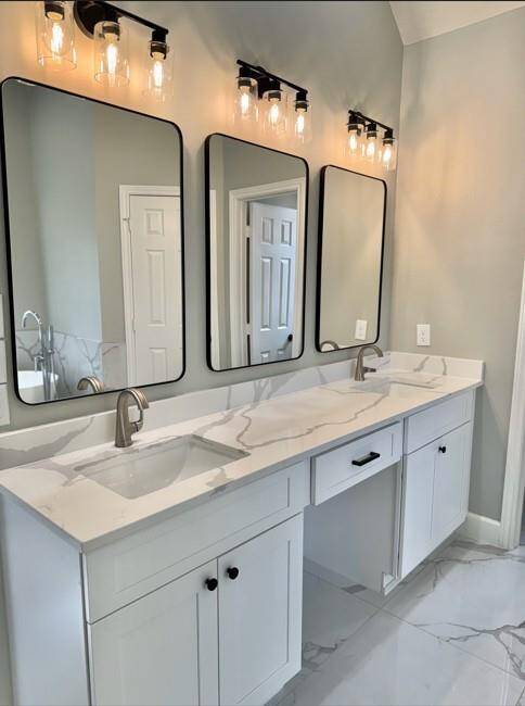 Master bathroom vanity