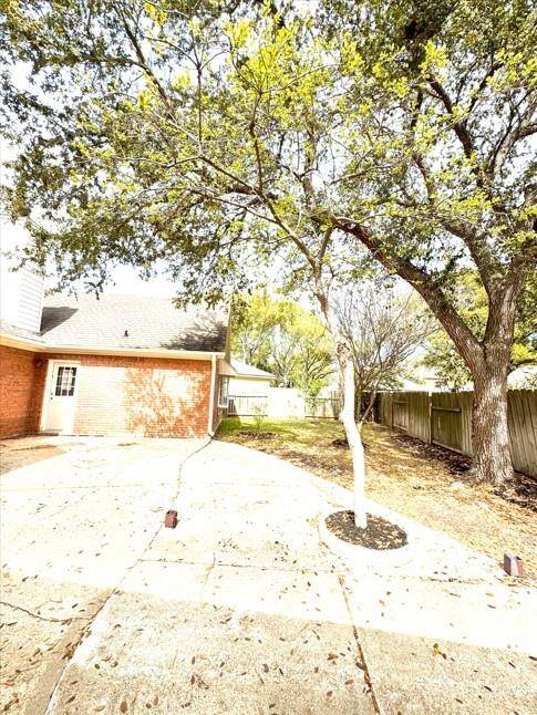 Backyard with mature trees