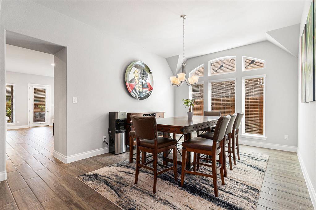 Formal dining open to both kitchen and living areas.