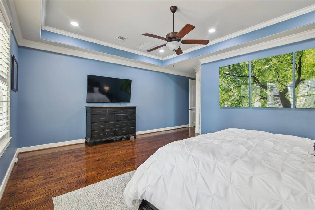 Primary bedroom has a split unit which provides cool nights without cooling the entire home.