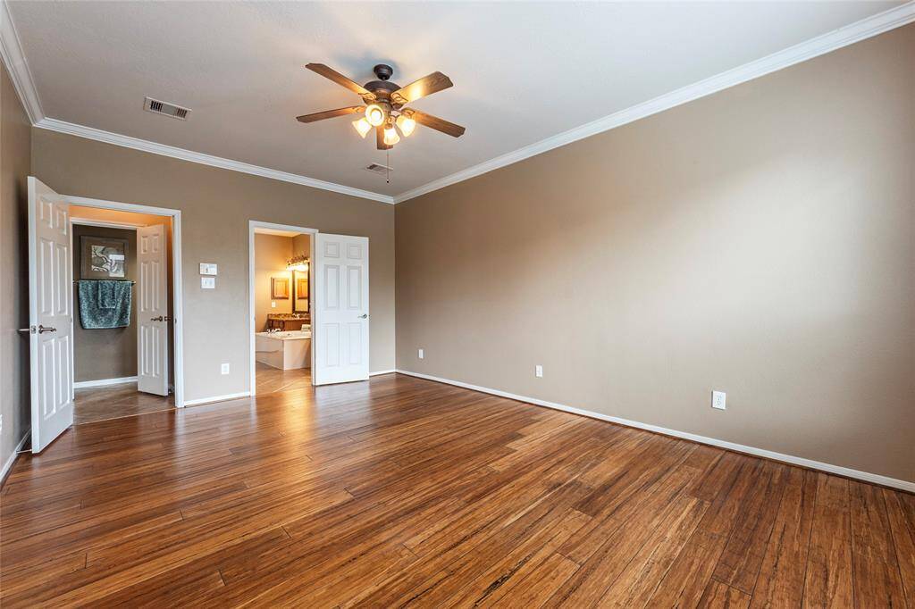 Private and direct access to the primary bath from the spacious primary bedroom.