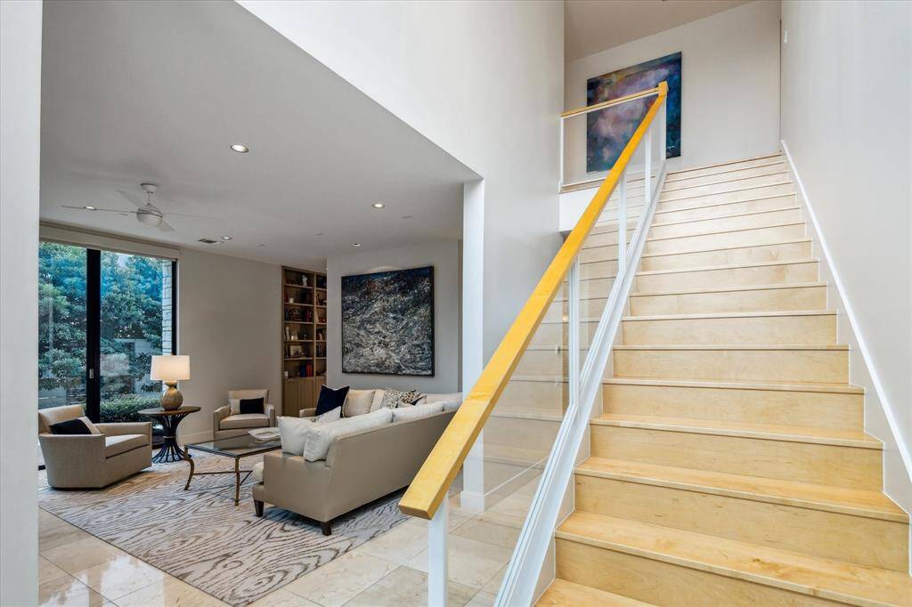 Upon entry, the formal living room is to the left.