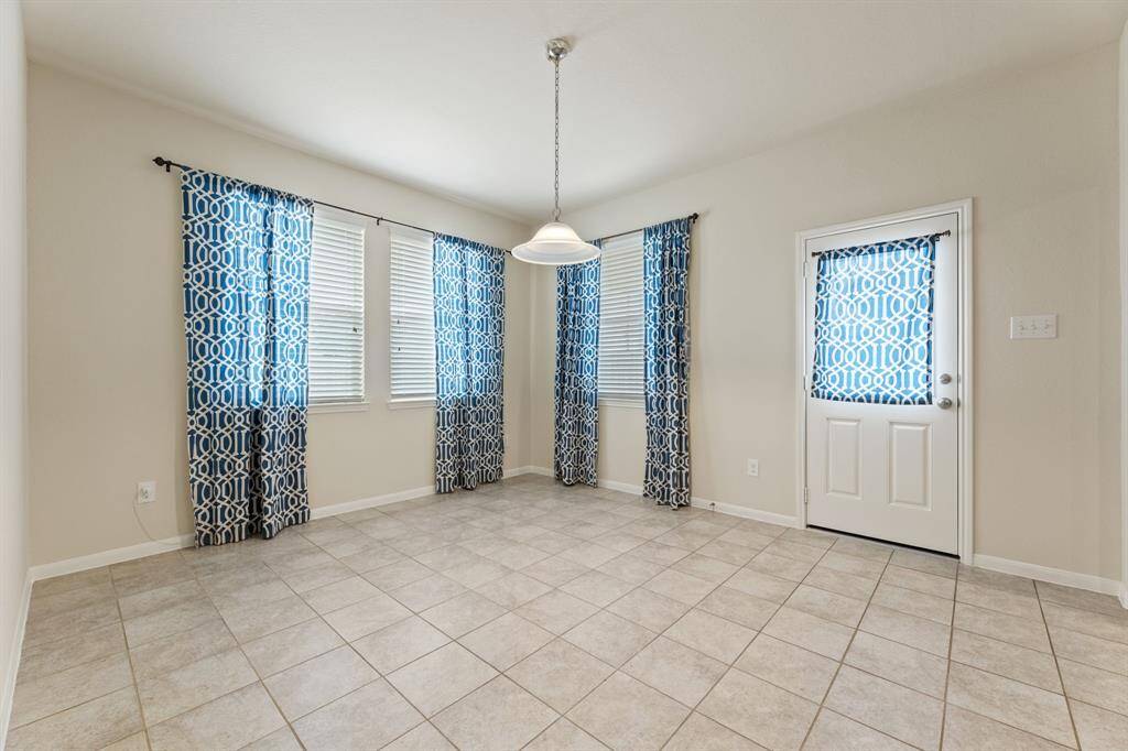 Dining area with access to the back patio.