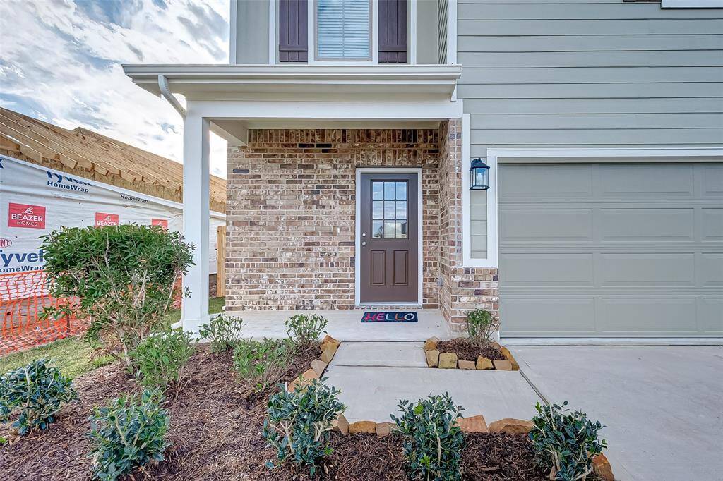 Beautiful brick accent at entrance of home