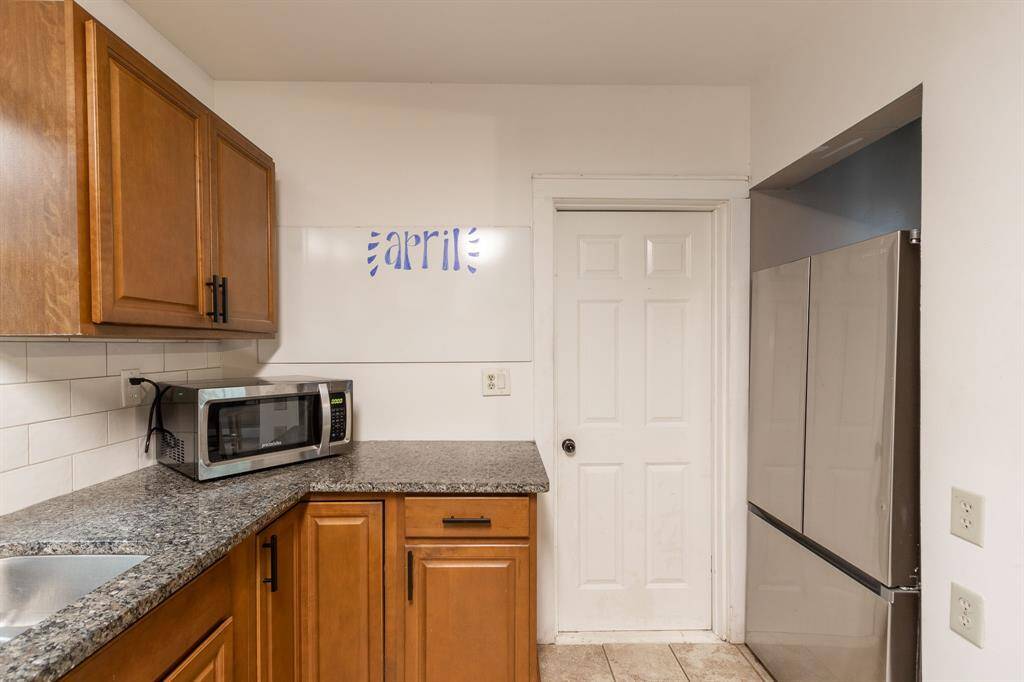 More counter space and access to the laundry room.