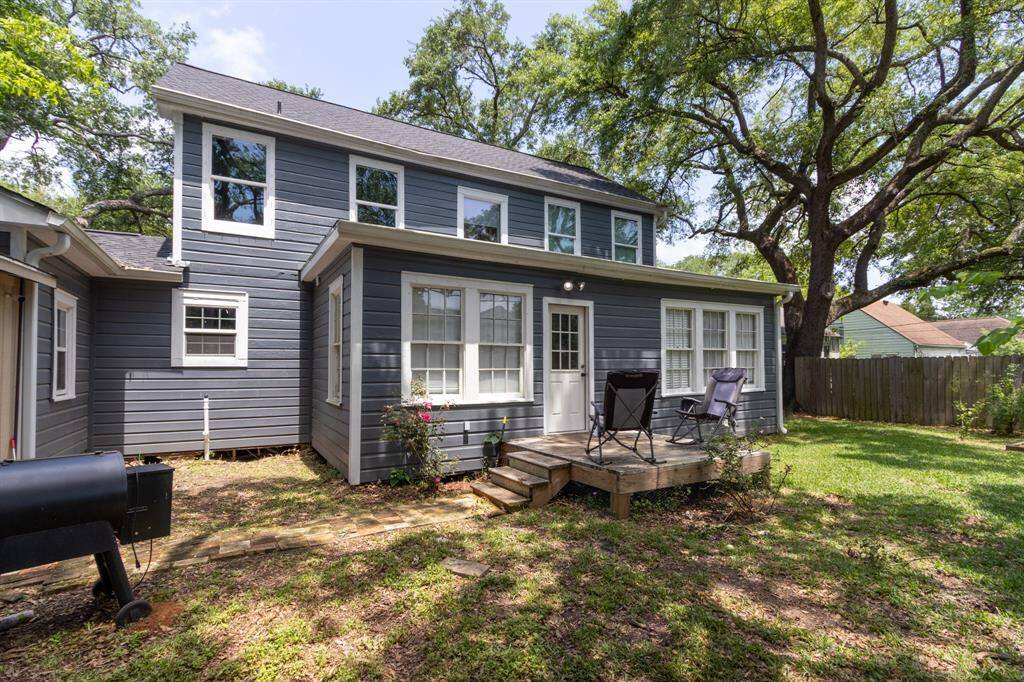 Back yard with a deck