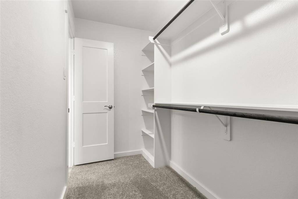 Two stylish walk-in closets await, providing ample storage for your wardrobe and a little extra room for those cherished items.