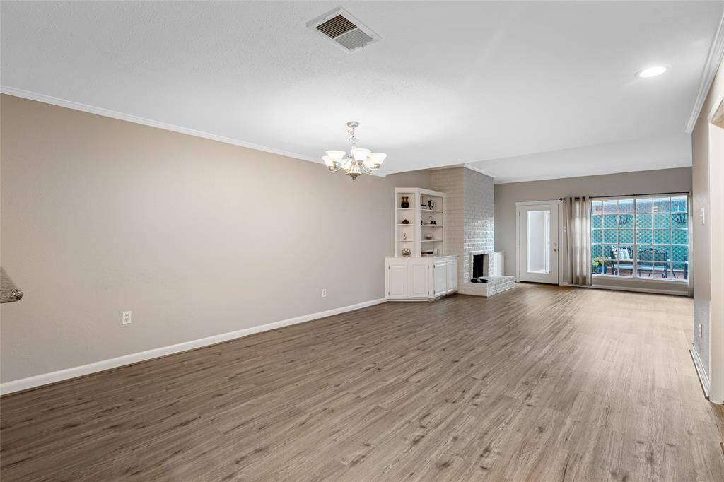 view of large living dining area
