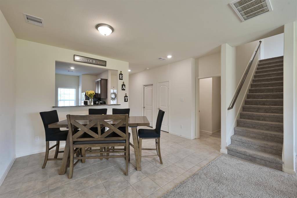 Dining Area with stairway view